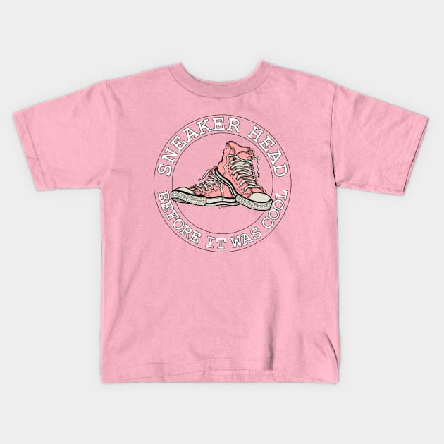 SNEAKER HEAD BEFORE IT WAS COOL pink hightops Kids T-Shirt by ScottyGaaDo